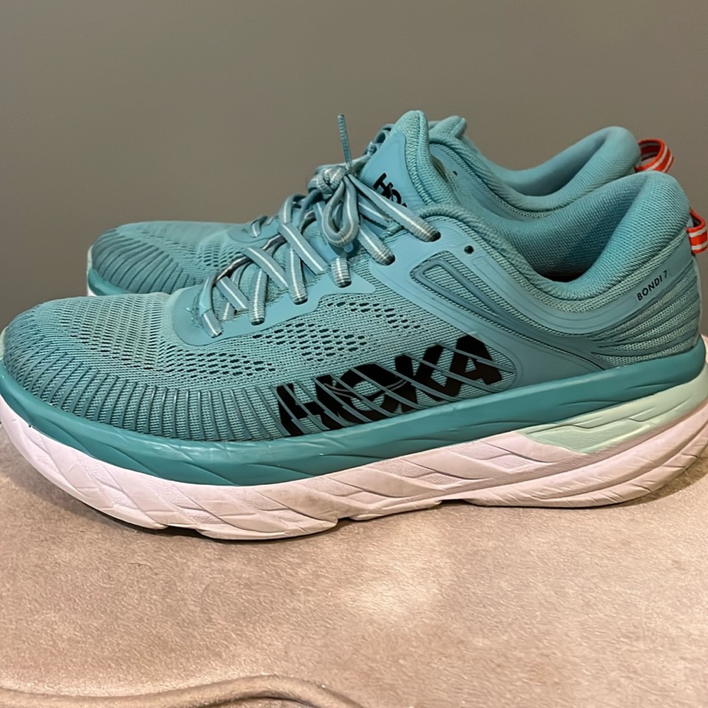 Blue hoka bondi 7 women size 10